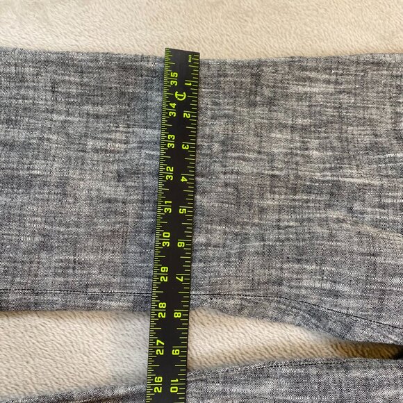 Maurices Women's Linen Cotton Blend Pants 7/8 Gray Linen Blend Wide-Leg Business - Picture 9 of 13